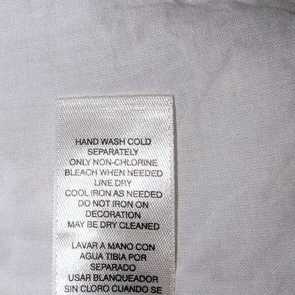 WHBM | Open Front Embroidered Cotton Linen “Matador”  White Jacket | Size Large - Picture 14 of 16